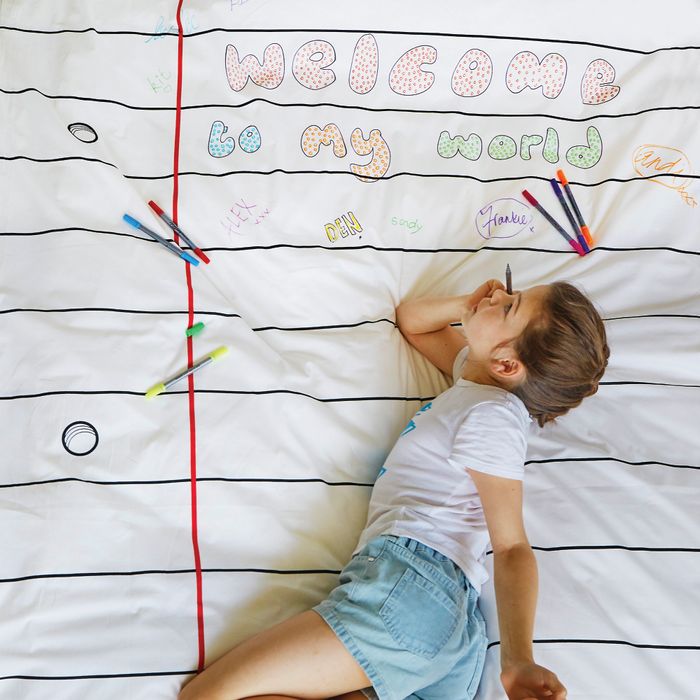doodle notebook duvet - single